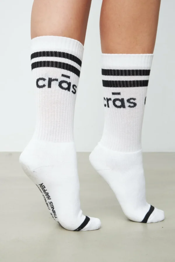 Cras Cph Accessories<Cras Logo Sock - White/Black