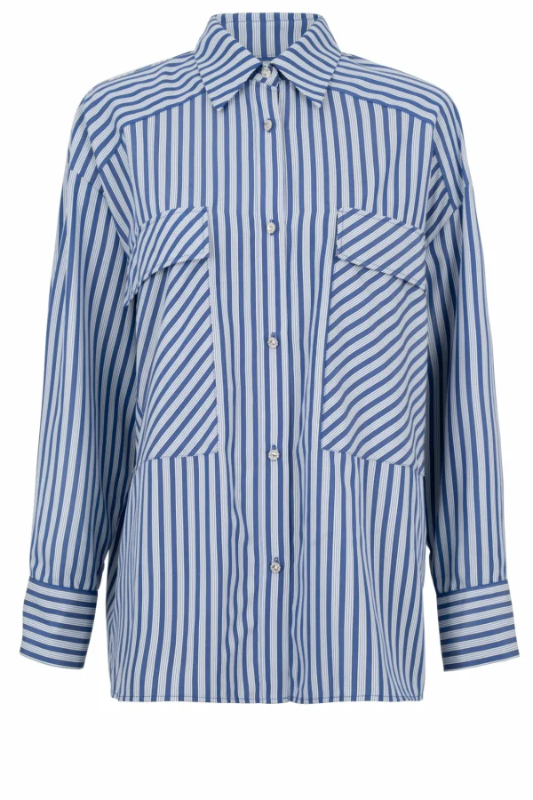 Cras Cph Skjorter<Day Shirt - Dark Blue Stripe