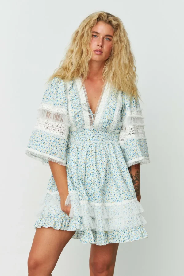 Cras Cph Kjoler<Eden Dress - Blue Flower