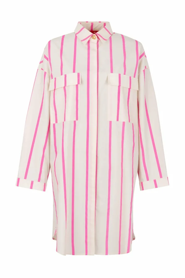 Cras Cph Skjorter<Flax Shirt - Pink Stripe