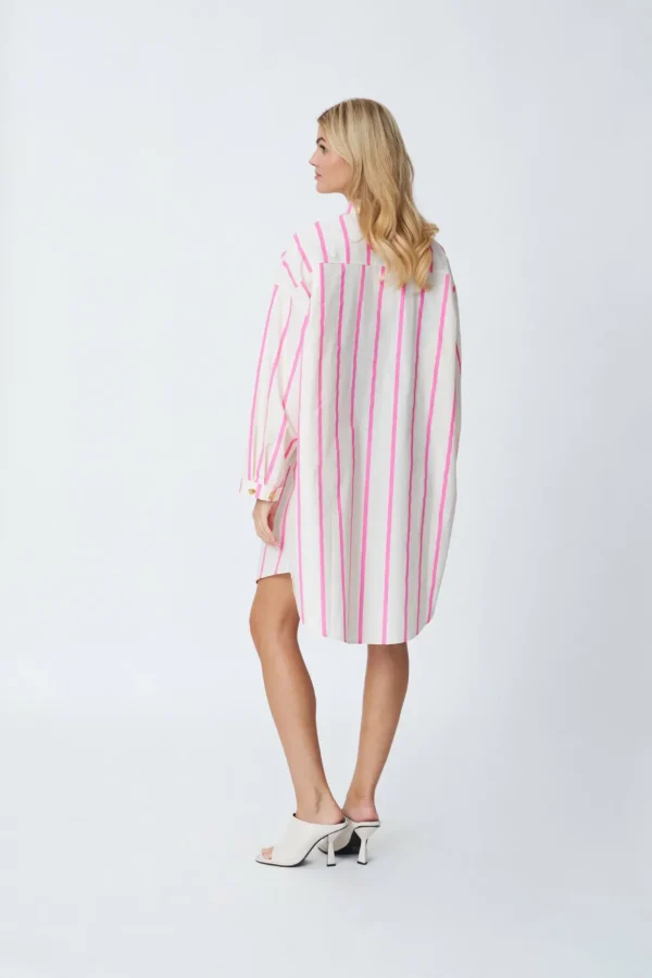 Cras Cph Skjorter<Flax Shirt - Pink Stripe