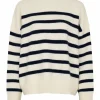 Cras Cph Strik<Iris Pullover - Buttercream/Navy