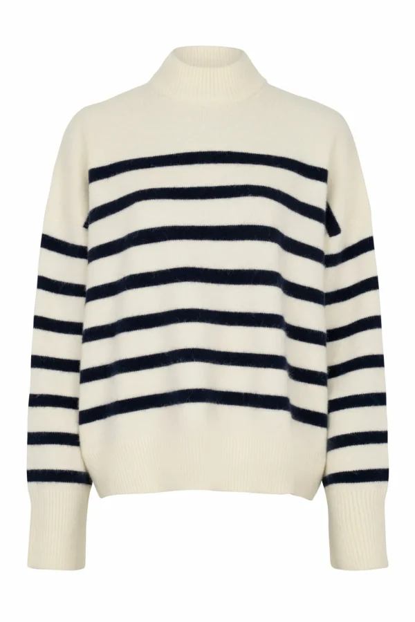 Cras Cph Strik<Iris Pullover - Buttercream/Navy