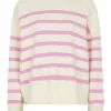 Cras Cph Strik<Iris Pullover - Buttercream/Pink