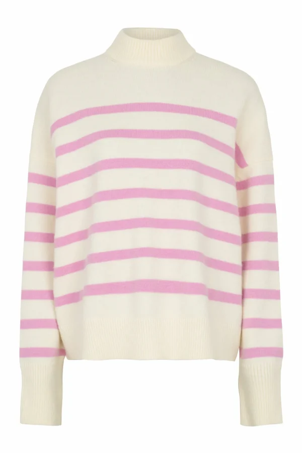 Cras Cph Strik<Iris Pullover - Buttercream/Pink