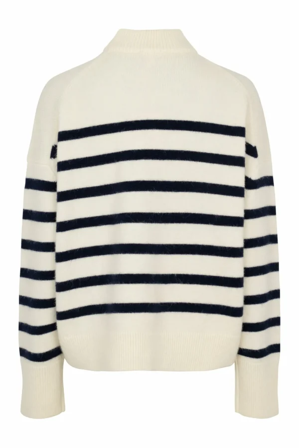 Cras Cph Strik<Iris Pullover - Buttercream/Navy