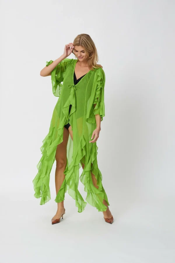 Cras Cph Kjoler<Valentina Kaftan - Macaw Green